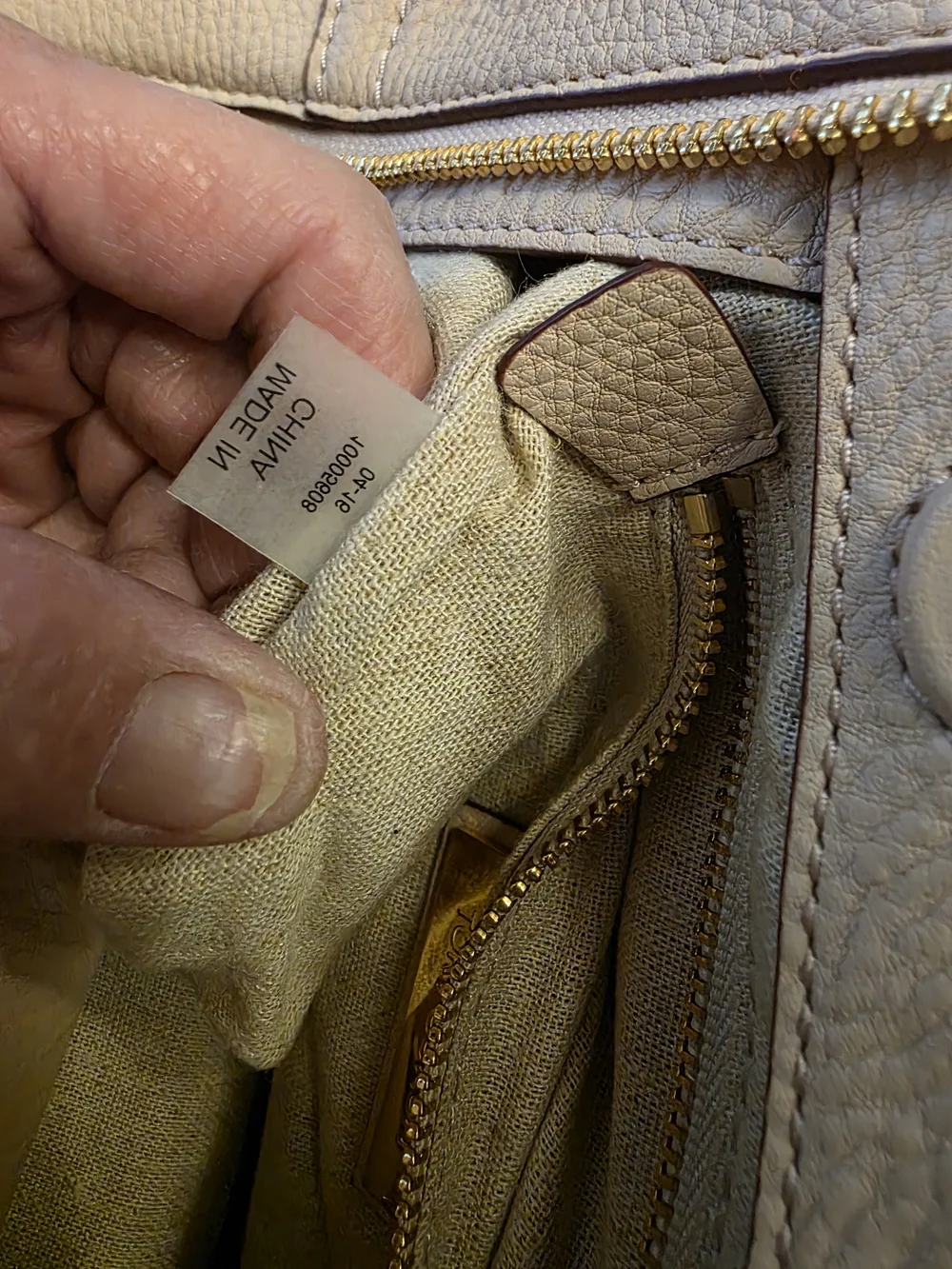 Tory Burch Blush Leather Tote with Braided Handles